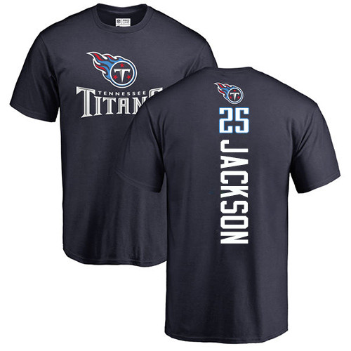 Tennessee Titans Men Navy Blue Adoree  Jackson Backer NFL Football #25 T Shirt->tennessee titans->NFL Jersey